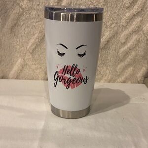 Chic White Stainless Steel Tumbler - Hello Gorgeous